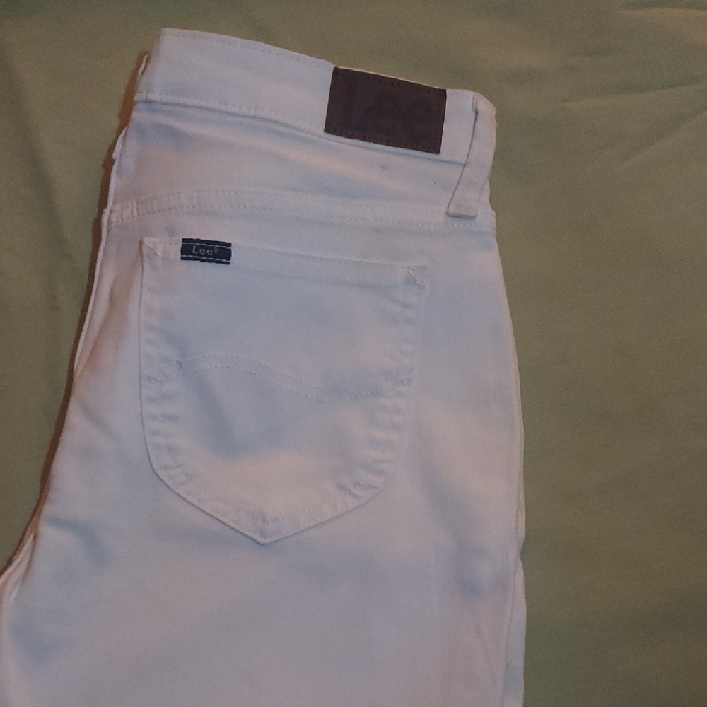 Lee White Ankle Cropped Jeans Classic Design